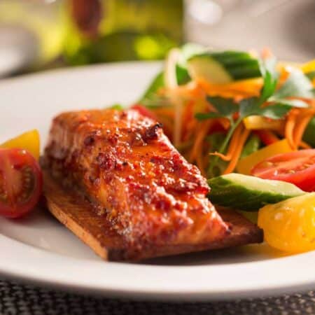 Cedar Planked Atlantic Salmon Sampler Pack - 5oz. - (3 packs ea.) Applewood, Orange & Ginger; Hickory Maple; Maple & Smoked Pepper; Sugar & Spice